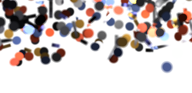 Beyaz Arkaplanda Yüzen Soyut Renkli Çemberler