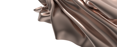 Beyaz zemin üzerinde pürüzsüz parlak desenli zarif Bronz Kumaş Örtüsü