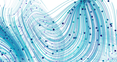 Noktalı soyut akış çizgileri, modern ve canlı dijital sanat