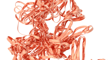 Soyut Bakır Kurdele Tasarım İçin Beyaz Arkaplan Karşısında Girdap