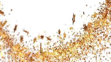 Altın Yıldız Konfeti Kutlamalar İçin Beyaz Arkaplanda Düşüyor