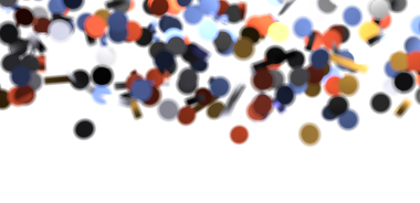 Beyaz Arkaplanda Yüzen Soyut Renkli Çemberler Sanatsal Tasarım