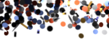 Beyaz Arkaplanda Yüzen Soyut Renkli Çemberler