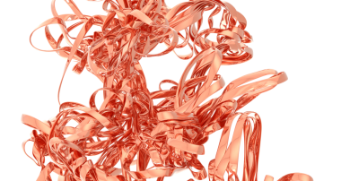 Beyaz Arkaplanda Soyut Bakır Kurdele: Zarif, Sanatsal, Modern Konsept