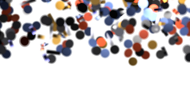 Beyaz Arkaplanda Yüzen Soyut Renkli Şekiller Sanatsal Tasarım