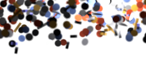 Soyut Renkli Şekiller Beyaz Arkaplan Tasarımı Konseptinde Bulanık