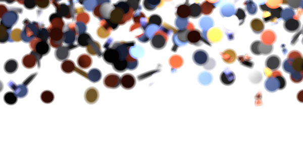 Beyaz Arkaplan Üzerine Soyut Renkli Bokeh Efekti