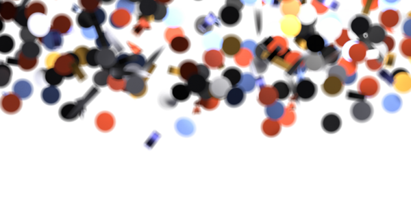 Beyaz Arkaplan Yaratıcı Tasarımı Üzerine Soyut Renkli Bokeh Efekti