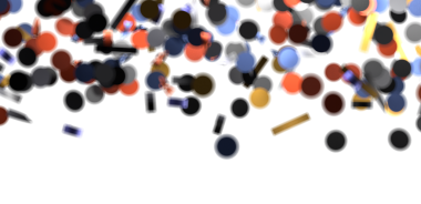 Beyaz Arkaplan Tasarımına Karşı Yüzen Soyut Renkli Şekiller