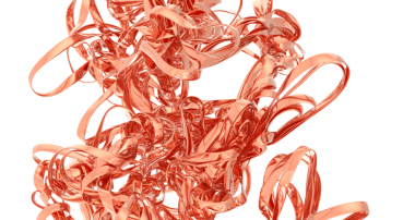 Soyut Bakır Kurdele Tasarım İçin Beyaz Arkaplanda Girdaplar