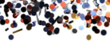 Beyaz Arkaplanda Soyut Renkli Bulanık Şekiller, Modern Estetik