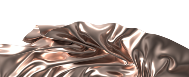 Beyaz zemin üzerinde pürüzsüz parlak desenli zarif Bronz Kumaş Örtüsü