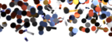 Beyaz Arkaplanda Soyut Renkli Noktalar: Sanatsal Tasarım Konsepti