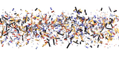 Beyaz Arkaplanda Renkli Konfeti Kutlaması: Parti Kavramı