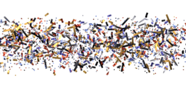 Beyazlar, kutlamalar ve parti üzerine renkli konfeti arka planı