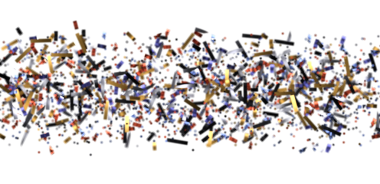 Kutlama için soyut Renkli Parçacık Konfeti Arkaplanı