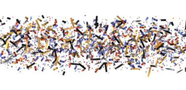 Soyut Renkli Konfeti Beyaz Arkaplan Kutlaması