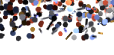 Beyaz Arkaplanda Yüzen Soyut Renkli Şekiller Sanatsal Tasarım