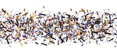 Beyaz Arkaplanda Kutlamalar İçin Soyut Renkli Konfeti Patlaması