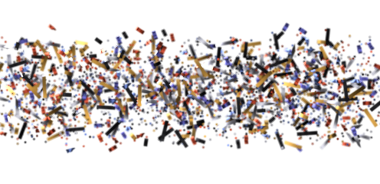 Beyaz Arkaplanda Kutlama İçin Soyut Renkli Konfeti Patlaması