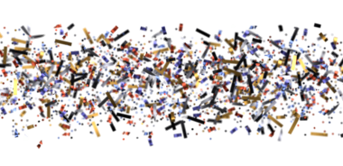 Beyaz Arkaplanda Kutlama İçin Soyut Renkli Parçacık Konfeti