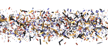 Beyaz arka plan kutlama partisi konsepti üzerine soyut renkli konfeti