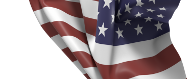 Amerikan Bayrağı Beyaz Arkaplanda Gururla Dalgalanıyor