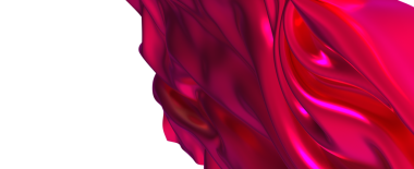 Soyut kırmızı ipek kumaş zarif dalga dokusu beyaza izole edildi