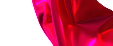 Beyaz arkaplanda parlak renklere sahip soyut kırmızı ipek kumaş