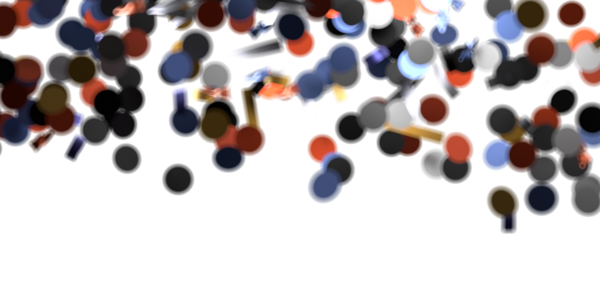 Beyaz Arkaplanda Bulanık Efektli Soyut Renkli Çemberler