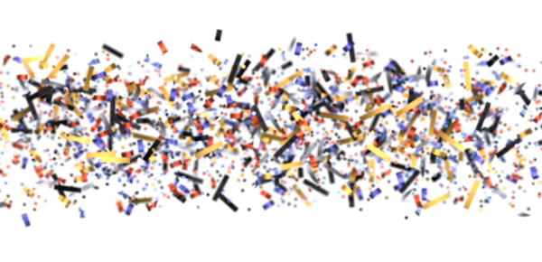 Kutlama etkinlikleri için beyaz arka planlı renkli konfeti arkaplanı