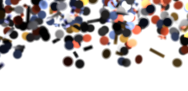 Beyaz Arkaplanda Yüzen Soyut Renkli Çemberler