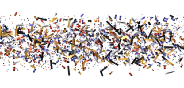 Beyaz arka plan kutlama partisi konsepti üzerine soyut renkli konfeti