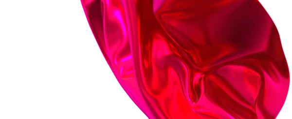 Beyaz arkaplana karşı soyut kırmızı parlak kumaş dokusu