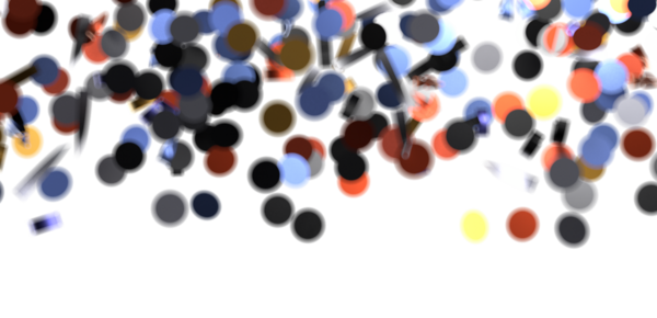 Beyaz Arkaplanda Yüzen Soyut Renkli Çemberler