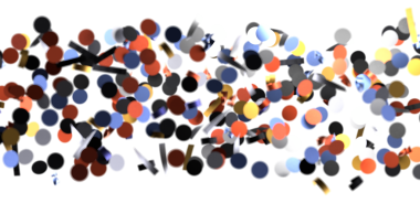 Kutlamalar için Beyaz Arkaplanda Renkli Konfeti Düşüyor