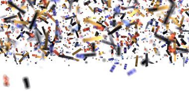 Soyut Renkli Konfeti Kutlama İçin Beyaz Arkaplanda Düşüyor