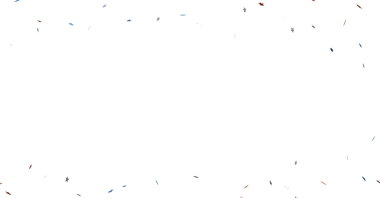 Bir çerçevedeki konfeti yıldızı dekorasyonları şenlikli beyaz bir arkaplan oluşturuyor