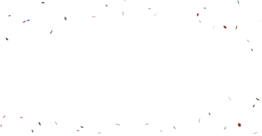 Fotokopi alanı olan beyaz arka planda şenlikli yıldız konfeti kutlaması