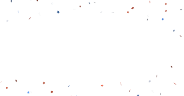 Kutlamalar ve etkinlikler için beyaz arka plana dağılmış şenlikli yıldız konfetileri