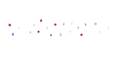 Kırmızı Beyaz ve Mavi Yıldızların Şenlik Arkaplanı Beyazda İzole Edildi