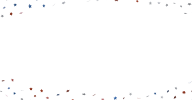 Kırmızı Beyaz ve Mavi Yıldız Konfeti Beyaz Arkaplanda Kutlama İçin