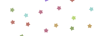 Beyaz Arkaplanda Renkli Dağılmış Yıldızlar, Neşeli ve Neşeli