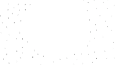 Beyaz arkaplanda çoklu yıldız benzeri şekillere sahip soyut minimal illüstrasyon.