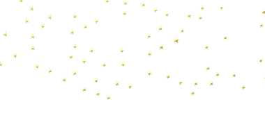 Kutlama için beyaz arka planda süzülen altın yıldızlar