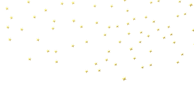 Beyaz arka plana düşen altın yıldızlar neşe, kutlama ve hayalleri temsil ediyor.