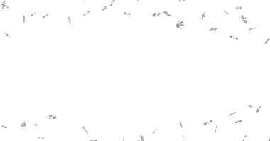 Beyaz arkaplanda yüzde sembolü konfetisinin soyut çizimi.