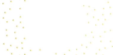 Şenlikli tasarımlar için beyaz arka planda parlayan altın yıldızlar.