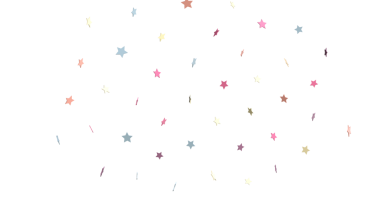 Beyaz Arkaplanda Düşen Renkli Yıldız Konfeti: Kutlama Dekorasyonu