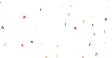 Kutlama ve Neşeli Anlar İçin Beyaz Arkaplanda Renkli Yıldız Konfeti